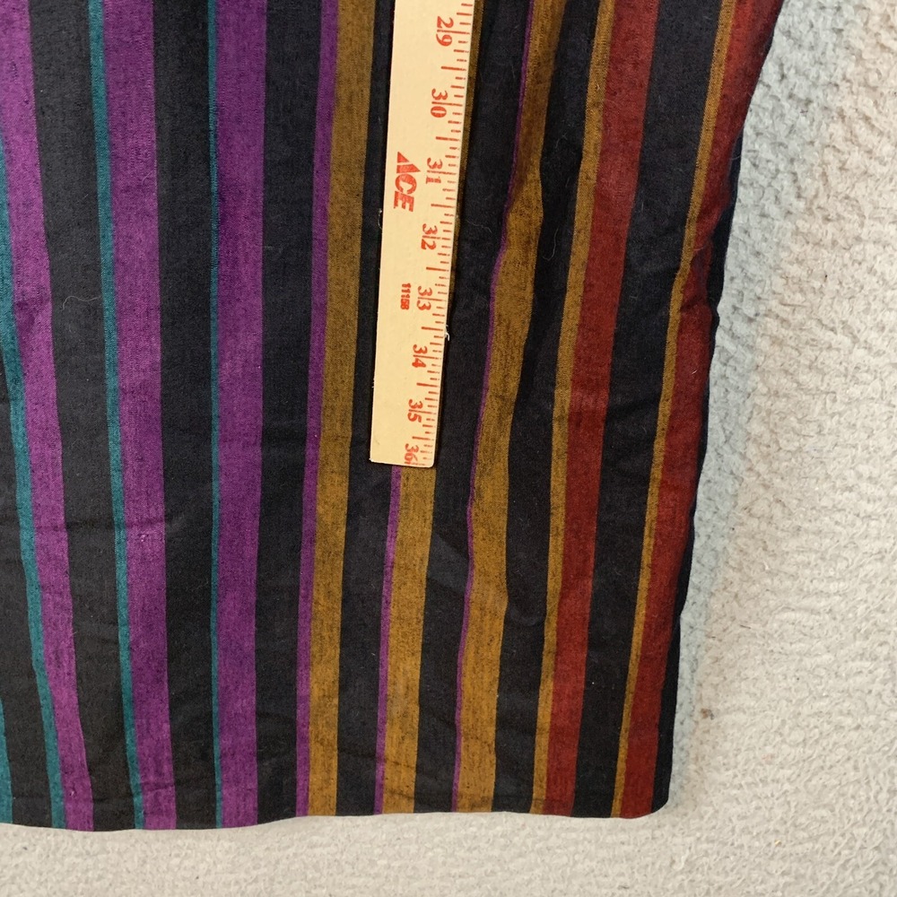 Vintage MCS New York Dress Striped Puff Sleeve 70s Mod - Picture 6 of 15